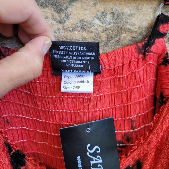 SAAKAS New Boho Waterfall Tie Die Dress - Picture 10 of 11